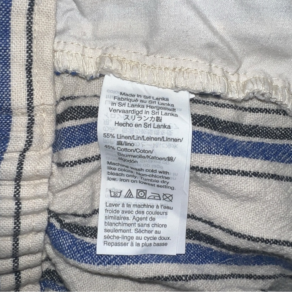 J.Crew Striped Linen Tie-Front Shorts - Picture 4 of 6